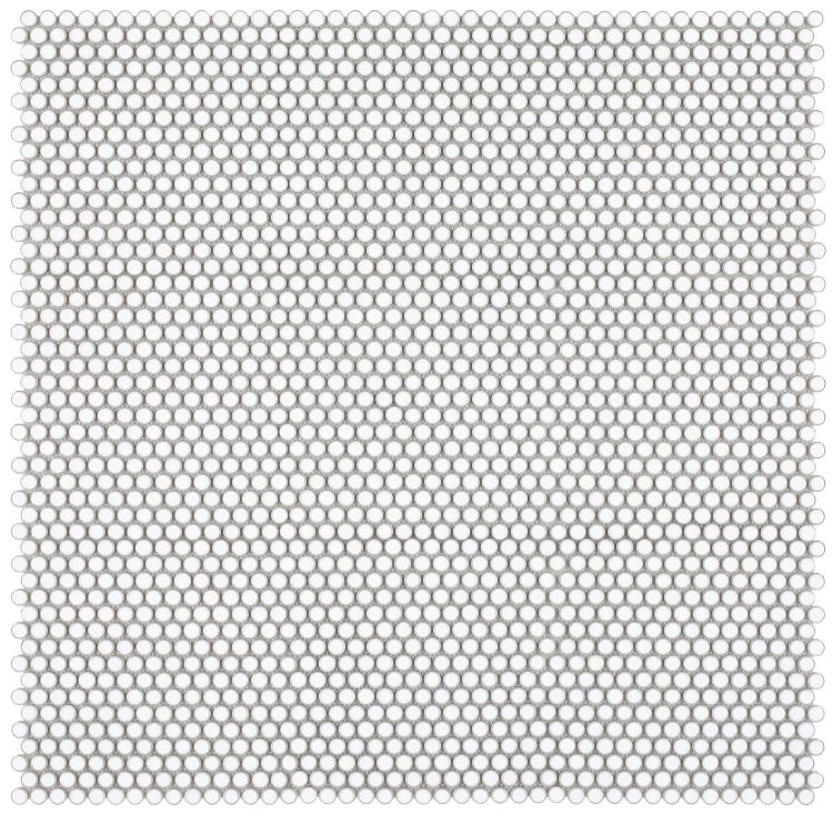 Penny Round Fancy White 11.5 x 11.5